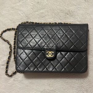 CHANEL Quilted Shoulder Bag with 24k Gold Hardware